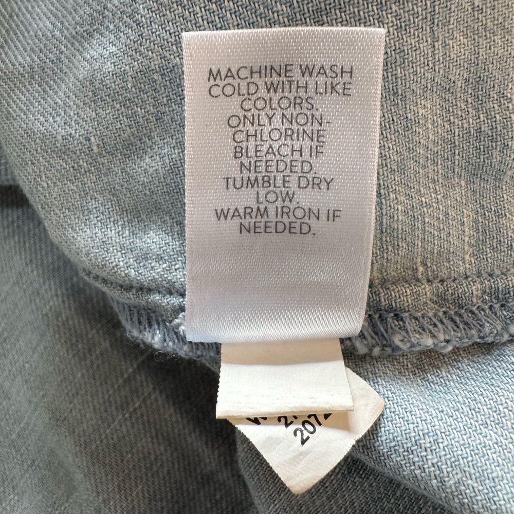 NWT J. Jill Blue Denim Button Front Duster Jacket Somerset Wash size Large Tall - Picture 10 of 15